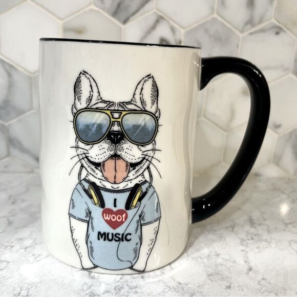 Hipster Dog Coffee Mug - 16oz - Picture 1 of 4